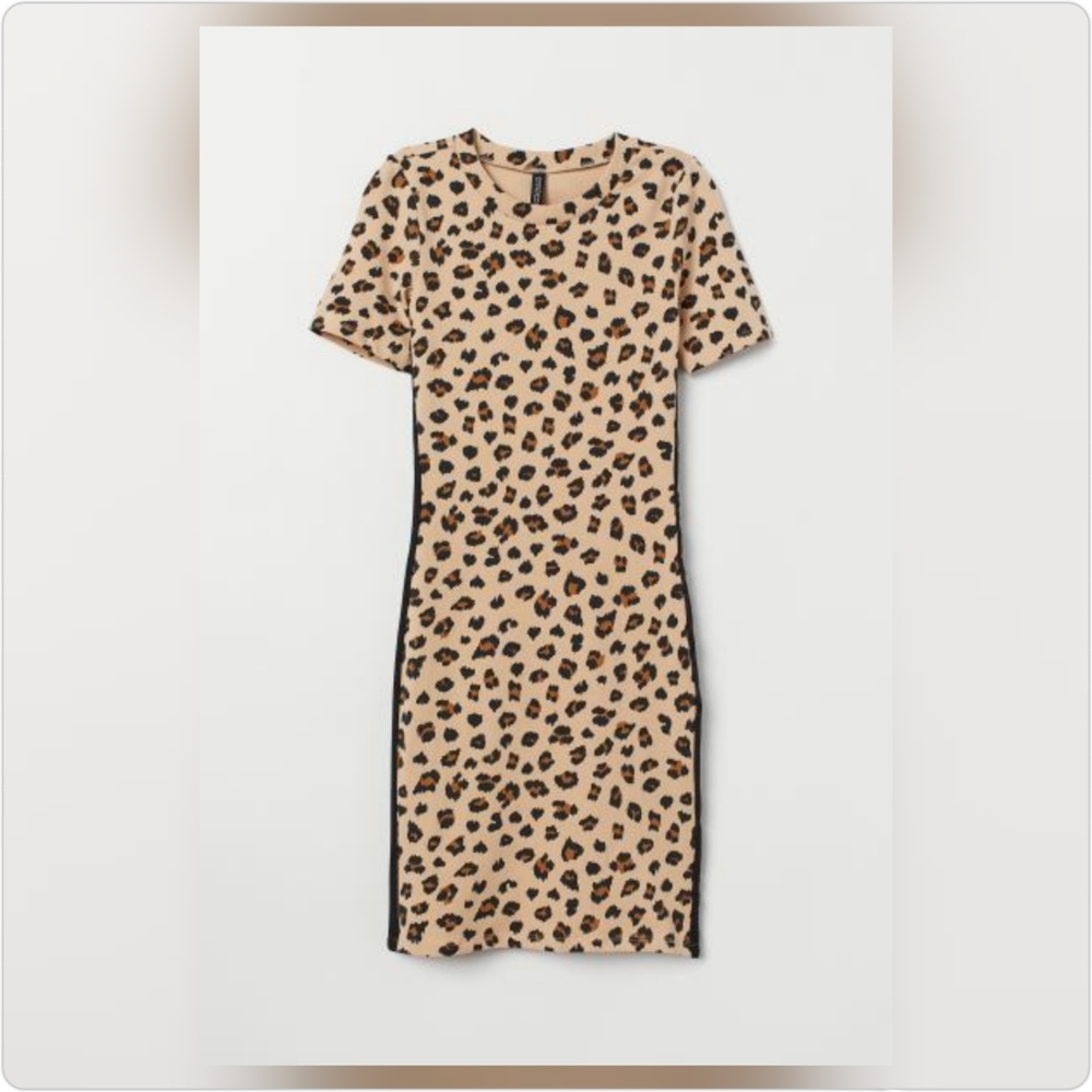 Leopard Print Jersey Dress